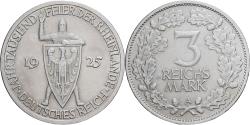 World Coins - Weimar Republic, 3 Mark, Rhineland, 1925, Berlin, Silver, , KM:46