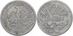 World Coins - Poland, 2 Zlote, 1958, Warsaw, Aluminum,