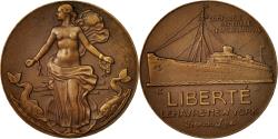 World Coins - France, Medal, Compagnie Générale Transatlantique, Liberté, Shipping, Vernon