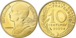 World Coins - France, 10 Centimes, Marianne, 2000, Monnaie de Paris, Proof, Aluminium-Bronze