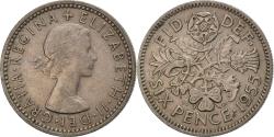 World Coins - Great Britain, Elizabeth II, 6 Pence, 1955, Copper-nickel, , KM:903