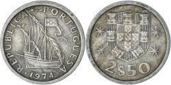World Coins - Coin, Portugal, 2-1/2 Escudos, 1974