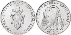 World Coins - Vatican, Paul VI, 5 Lire, 1976, Rome, BU, Aluminum, , KM:118