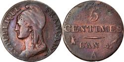World Coins - Coin, France, Dupré, 5 Centimes, AN 4, Paris, , Bronze, KM:635.1