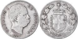 World Coins - Coin, Italy, Umberto I, Lira, 1887, Milan, , Silver, KM:24.2