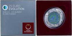 World Coins - Austria, 25 Euro, Evolution, 2014, Vienna, Bi-Metallic,