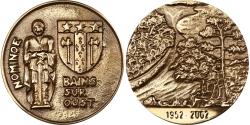 World Coins - France, Medal, Nominoë, Bains-sur-Oust, 2002, Gilt Bronze,