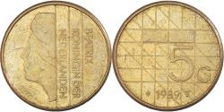 World Coins - Coin, Netherlands, 5 Gulden, 1989