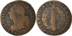 World Coins - Coin, France, Louis XVI, 3 deniers français, 3 Deniers, Liard, 1792