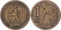 World Coins - Coin, Czechoslovakia, Koruna, 1963, Kremnica, , Aluminum-Bronze, KM:50