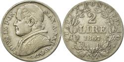 World Coins - Coin, ITALIAN STATES, PAPAL STATES, Pius IX, 2 Lire, 1867, Roma,