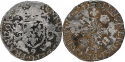 World Coins - France, Henri II, Douzain aux croissants, 1555, Rennes, Billon,