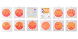 World Coins - Coin, Spain, Set, 2022, Catalonia, Catalogne série 5 monnaies.FDC,