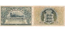 World Coins - Denmark, 50 Kroner, 1941, KM:32b, VF(30-35)