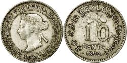 World Coins - Coin, Ceylon, Victoria, 10 Cents, 1892, , Silver, KM:94