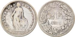 World Coins - Coin, Switzerland, 2 Francs, 1875, Bern, , Silver, KM:21