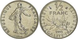 World Coins - Coin, France, Semeuse, 1/2 Franc, 1999, Paris, FDC, , Nickel, KM:931.1