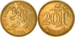 World Coins - Coin, Finland, 20 Pennia, 1986, , Aluminum-Bronze, KM:47