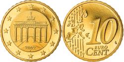 World Coins - GERMANY - FEDERAL REPUBLIC, 10 Euro Cent, 2002, Hambourg, , Brass