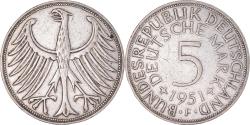World Coins - Coin, GERMANY - FEDERAL REPUBLIC, 5 Mark, 1951, Stuttgart, , Silver
