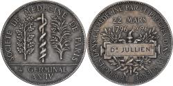 World Coins - France, Token, Centenaire de la société de médecine de Paris, 1896, Silver