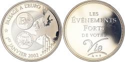 World Coins - France, Medal, Passage à l'Euro, 2002, Society, 2002, , Copper-nickel