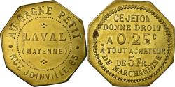 World Coins - Coin, France, Au Gagne Petit, Rue Joinville, 63, Laval, 0.25 Centimes