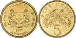 World Coins - Coin, Singapore, 5 Cents, 2007