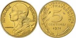 World Coins - France, 5 Centimes, Marianne, 1971, Paris, série FDC, Aluminum-Bronze