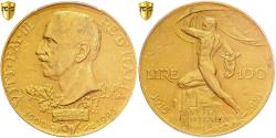 World Coins - Italy, Vittorio Emanuele III, 100 Lire, 1925, Rome, Gold, PCGS, , KM:66