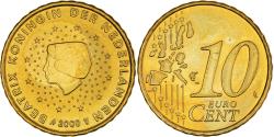 World Coins - Netherlands, 10 Euro Cent, 2001, Utrecht, FDC, , Brass, KM:237