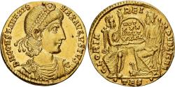 Ancient Coins - Roman Empire, Constantius II, Solidus, 350-355, Thessalonica, Gold,