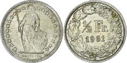 World Coins - Switzerland, 1/2 Franc, 1961, Bern, Silver, , KM:23