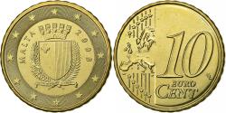 World Coins - Malta, 10 Euro Cent, 2008, Paris, Nordic gold,
