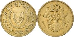World Coins - Coin, Cyprus, 10 Cents, 1993, , Nickel-brass, KM:56.3