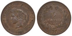 World Coins - Coin, France, Cérès, 5 Centimes, 1887, Paris, , Bronze, KM:821.1