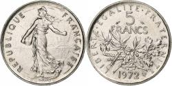 World Coins - France, 5 Francs, Semeuse, 1972, Paris, Nickel Clad Copper-Nickel,