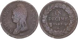 World Coins - Coin, France, Dupré, Decime, AN 8, Paris, , Copper, Gadoury:187a