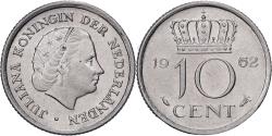 World Coins - Netherlands, Juliana, 10 Cents, 1962, Nickel, , KM:182