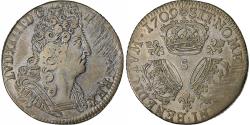World Coins - France, Louis XIV, 1/4 Ecu aux 3 couronnes, 1709, Reims, Silver,