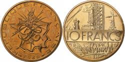 World Coins - France, 10 Francs, Mathieu, 1980, MDP, série FDC, Cupro-aluminium-nickel