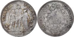 World Coins - Coin, France, Union et Force, 5 Francs, An 6/5, Paris, , Silver