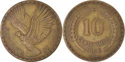 World Coins - Coin, Chile, 10 Centesimos, 1965, Santiago, , Aluminum-Bronze, KM:191