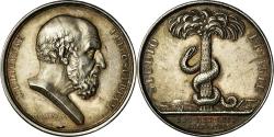 World Coins - France, Token, Médecine, Hippocrate, Lyon, Barre, , Silver