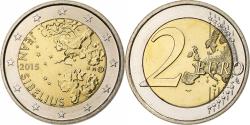 World Coins - Finland, 2 Euro, Jean Sibelius, 2015, Vantaa, Bi-Metallic,