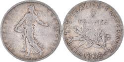 World Coins - Coin, France, Semeuse, 2 Francs, 1905, Paris, , Silver, KM:845.1