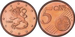 World Coins - Finland, 5 Euro Cent, 2000, Vantaa, , Copper Plated Steel, KM:100