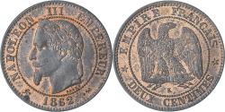 World Coins - France, Napoleon III, 2 Centimes, 1862, Bordeaux, , Bronze, KM:796.6