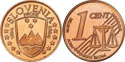 World Coins - Slovenia, Euro Cent, Fantasy euro patterns, Essai-Trial, Proof, Copper