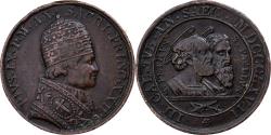 World Coins - Papal States, Medal, Pius IX, 1800 years of St-Peter and St-Paul martyrdom, 1867